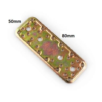 SOPORTE PLACA ENSAMBLAR BICROMATADO 50X80mm MONTAJE VIGAS