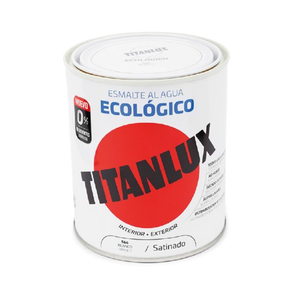 TITANLUX BASE AGUA ECOLOGICO ROJO CORAL 750ML SATINADO