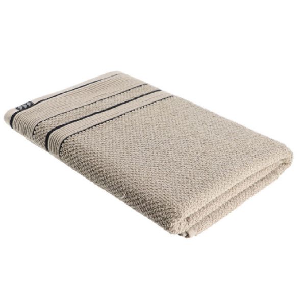 TOALLA BA?O 70X130 100%ALG. BEIGE/NEGRO