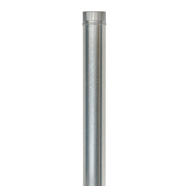 TUBO LISO GALVANIZ 1 M. RIZADO. &Oslash; 120mm
