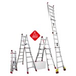 Escalera telescópica multiusos de alumin