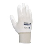 GUANTE NYLON/POLIURETANO TKE-04 TALLA 8 DE COLOR BLANCO MARCA JUBA PU2000