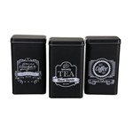 TARRO METALICO. JGO. 3 UNIDADES BLACK
