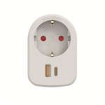 Adaptador enchufe frontal USB A + C SIMO