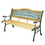 Banco forja 126 cm. respaldo pl&aacute;stico.