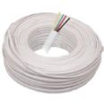 CABLE TELEFONO MANGUERA REDONDA 4X0,12 1m COLOR BLANCO