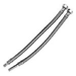 FLEXO CONEXI&Oacute;N INOXIDABLE 30CM. M9/100 H3/8" 2 LATIGUILLOS GRIFO FREGADERA