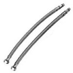 FLEXO CONEXI&Oacute;N INOXIDABLE 40CM. M10/100 H3/8" 2 LATIGUILLOS GRIFO FREGADERA