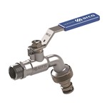 GRIFO CURVO CONEXI&Oacute;N RAPIDA 1/2" M.INOX