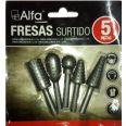 SET 5 MUELAS FRESAS SURTIDAS MET&Aacute;LICAS