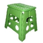 TABURETE PLASTICO PLEGABLE 27cm COLOR VERDE O AZUL